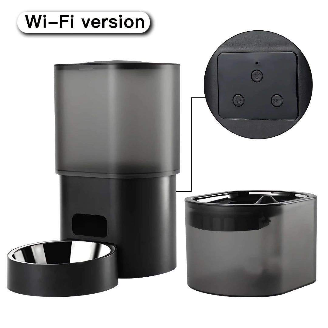 Smart WiFi Automatic Cat Feeder & Water Dispenser – Remote Control Auto Feeder for Cats & Dogs