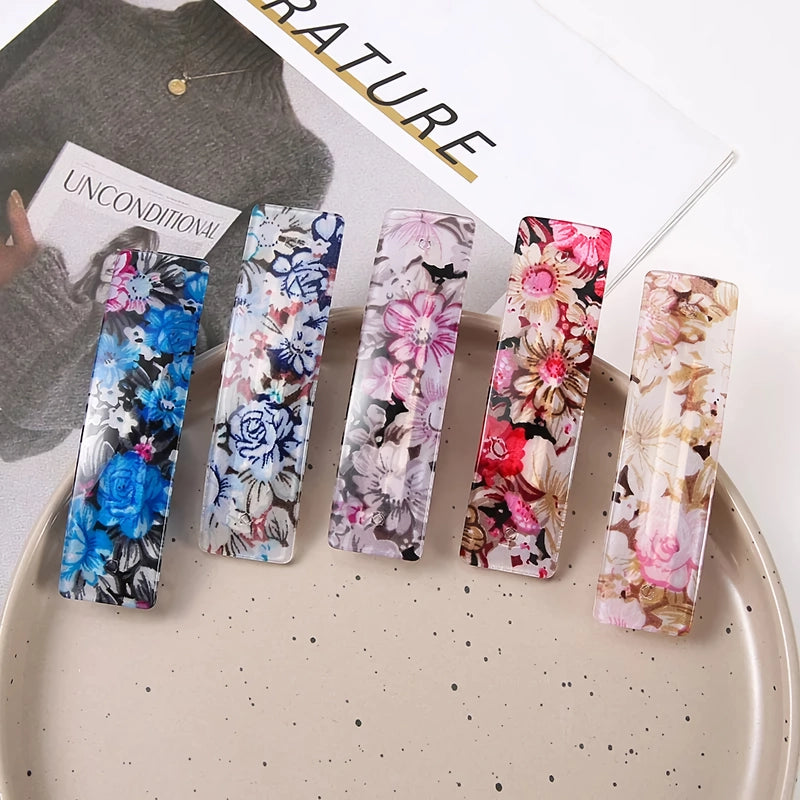 Stylish Acrylic Floral Hair Claw Clip