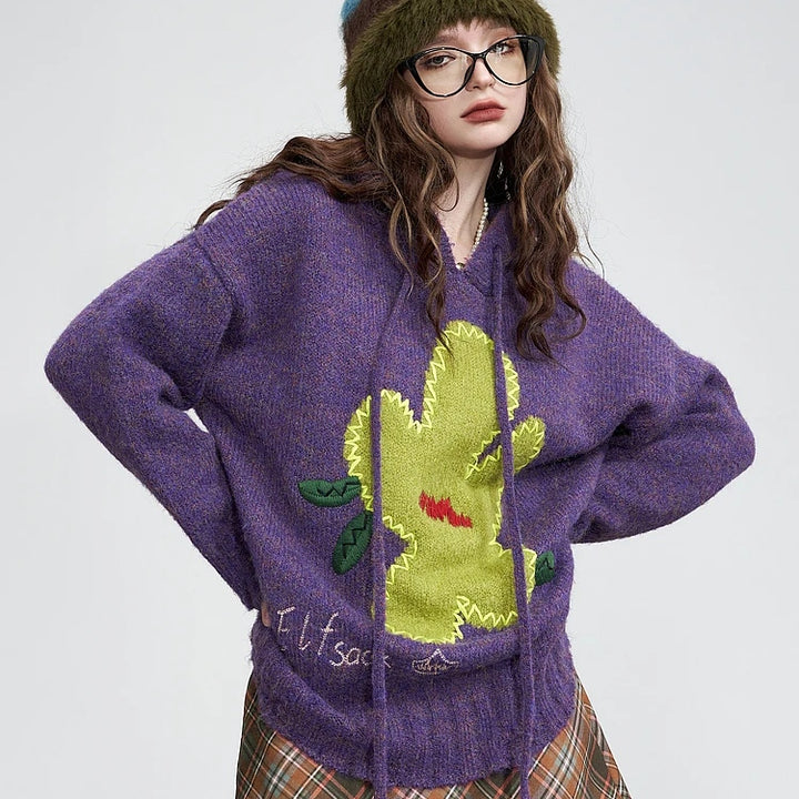 Cozy Purple Hoodie Sweater for Women