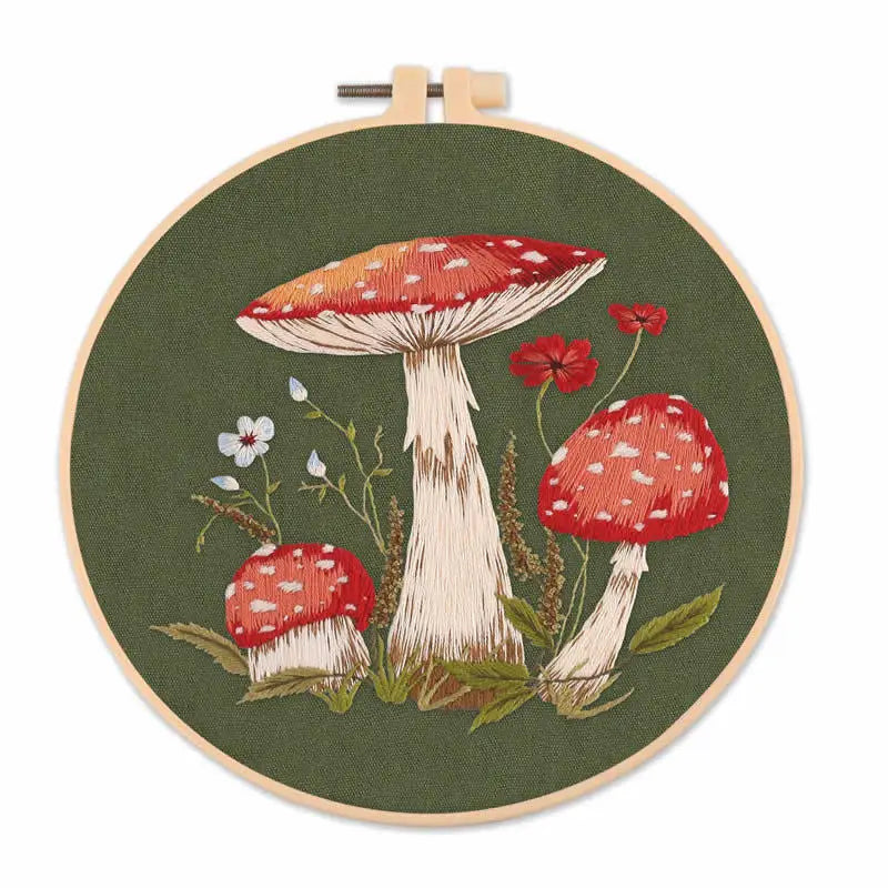 Mushroom Embroidery Kit for Beginners