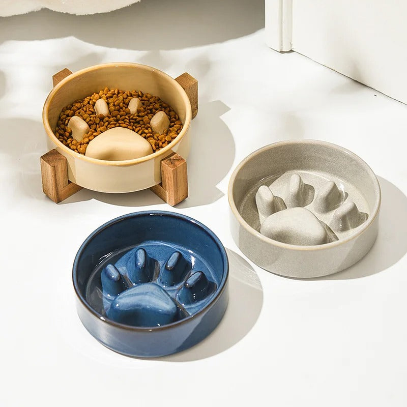 Ceramic Slow Feeder Bowl for Dogs & Cats