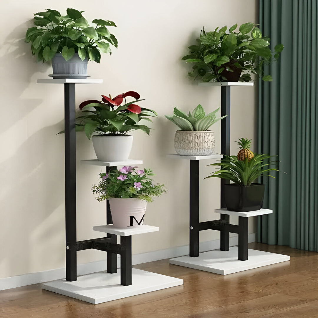 Modern 3-Tier Metal Plant Stand for Indoor and Outdoor Spaces