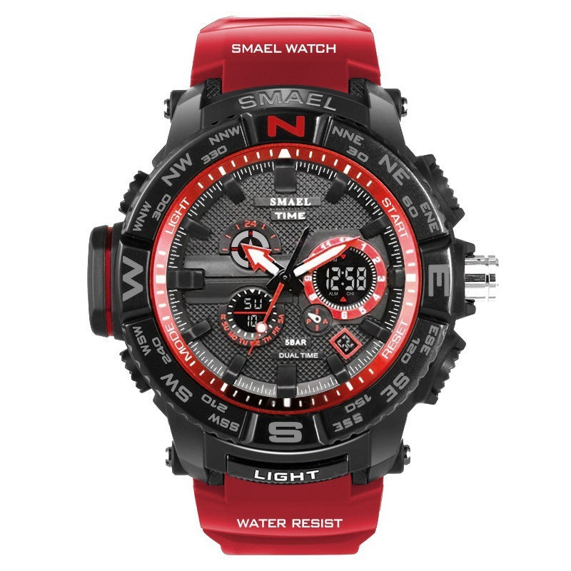 Waterproof And Shockproof Dual Display Luminous Watch