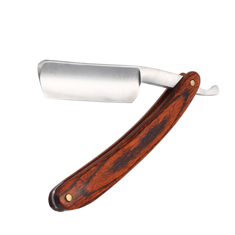 Classic Straight Razor with Beech Wood Handle & Carbon Steel Blade