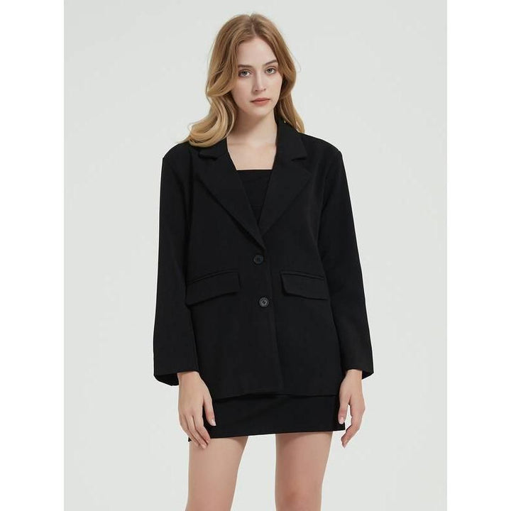 Elegant Black Blazer Coat for Women