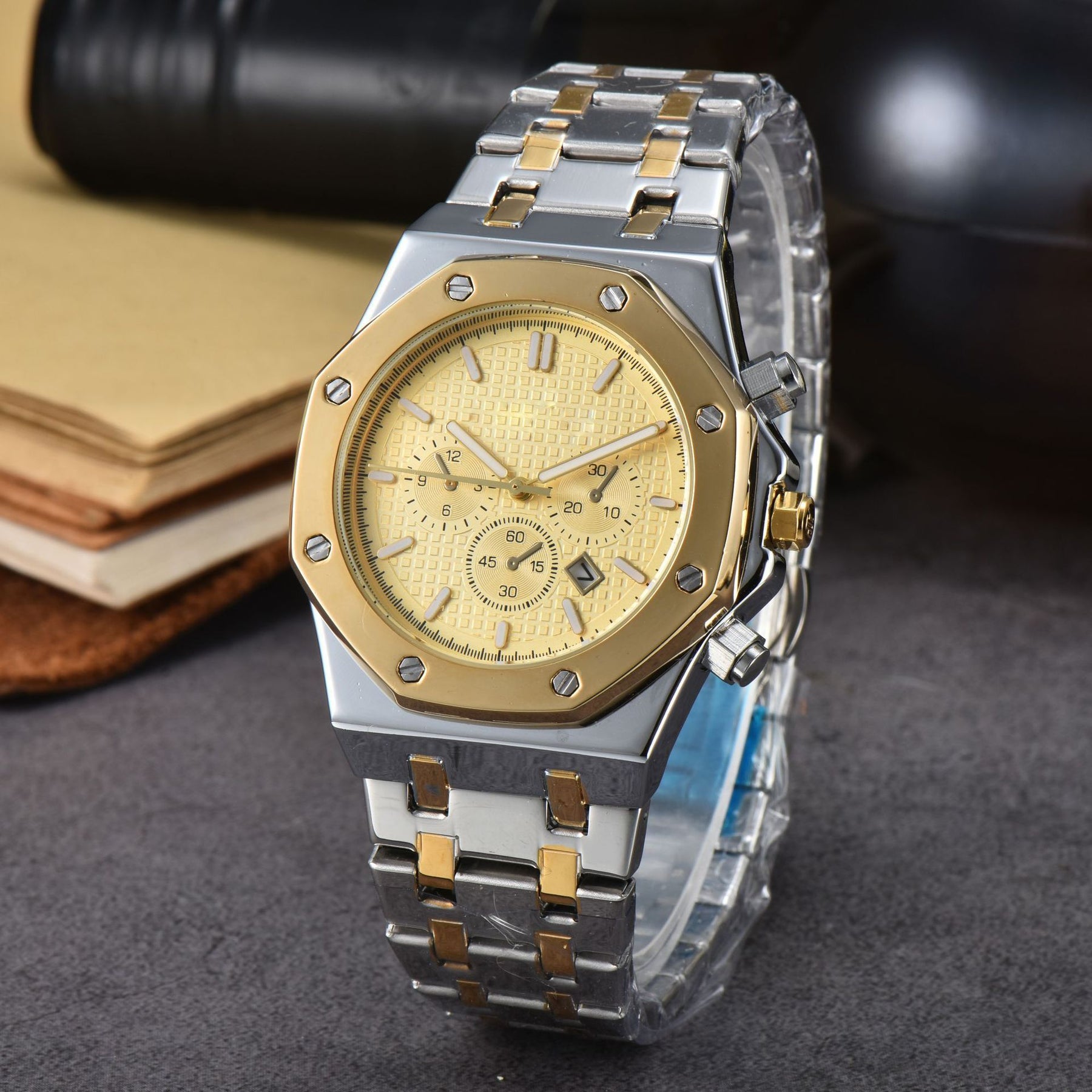 Stainless Steel Calendar Men&