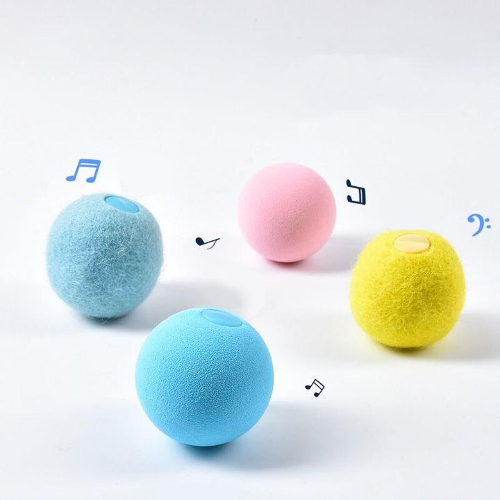 Interactive Squeak & Sound Catnip Toy Ball for Cats and Kittens