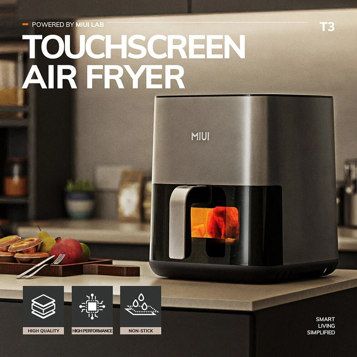 5L Family-Size Air Fryer with Touch Control, Nonstick Basket & Visible Window
