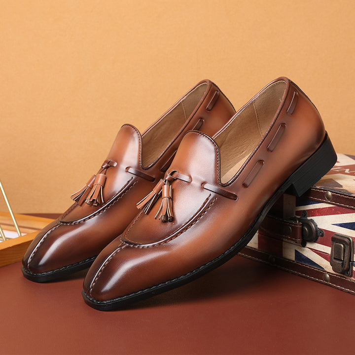 Vintage Leather Tassel Loafers