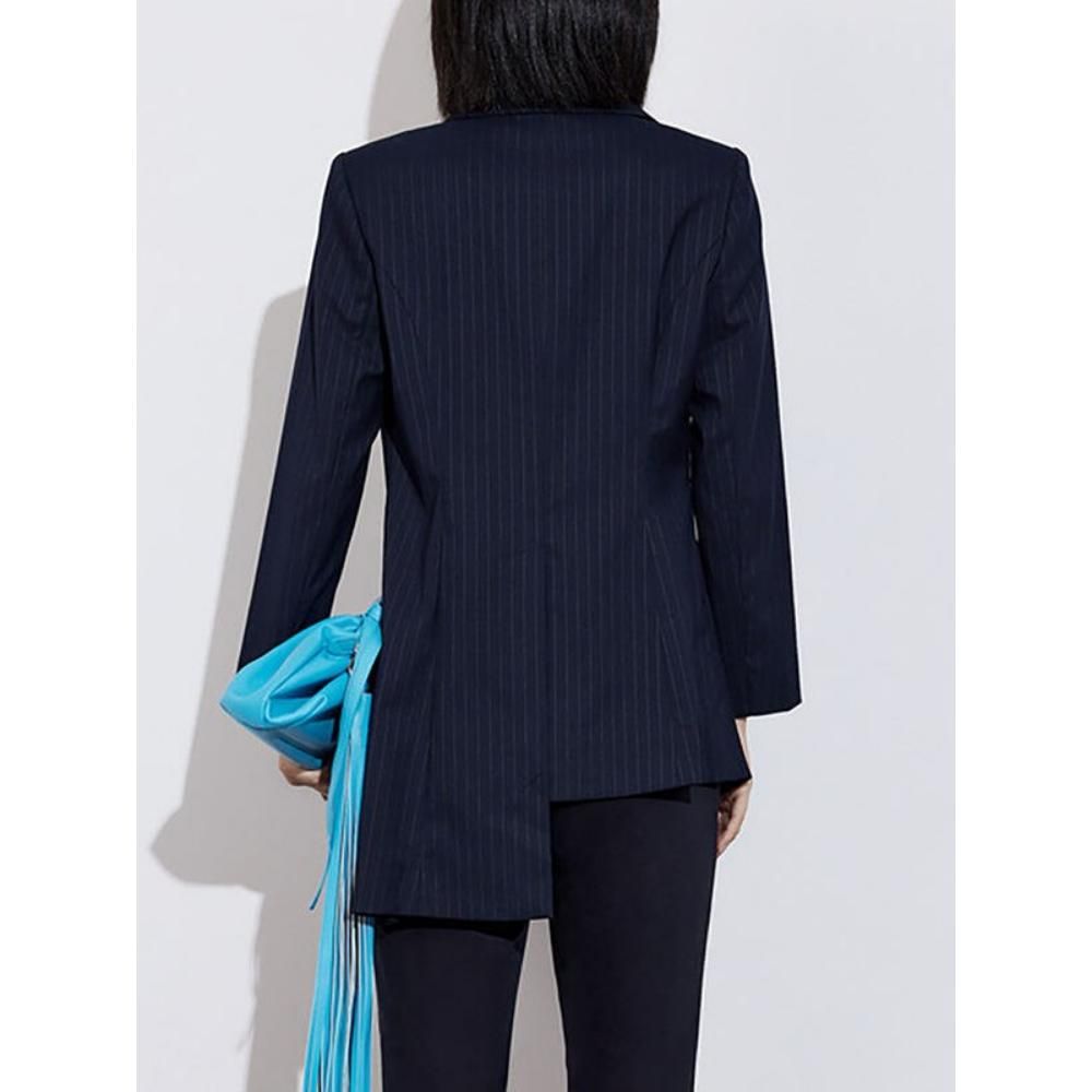 Women's Striped Asymmetry Suit Jacket
