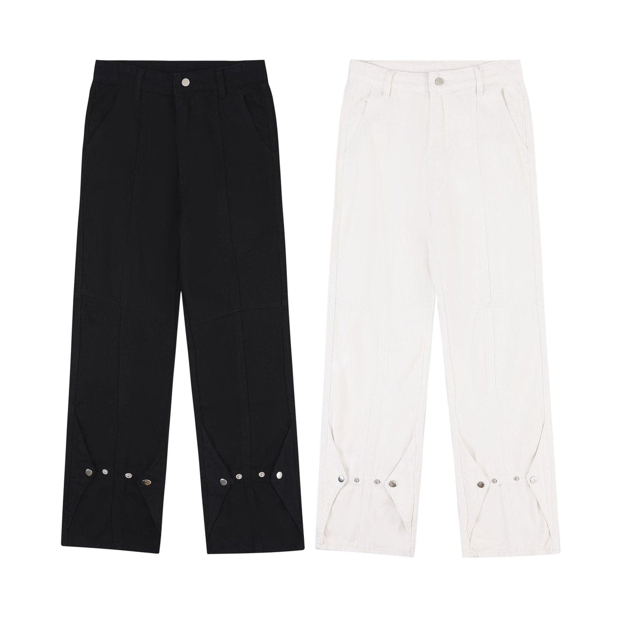American-style Distressed Heavy Industry Straight Casual Jeans - Trendha