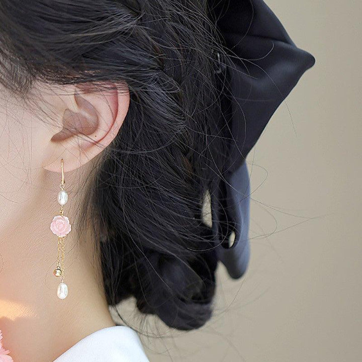 Ancient Style Earrings Chinese Style Song Dynasty Ear Jewelry Pearl - Trendha