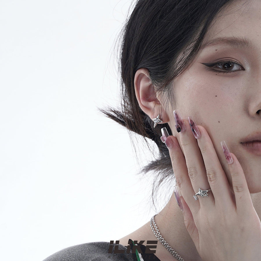 Asymmetrical Niche Design Senior Earring Female - Trendha