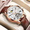 Color: Brown Leather Rose Shell White
