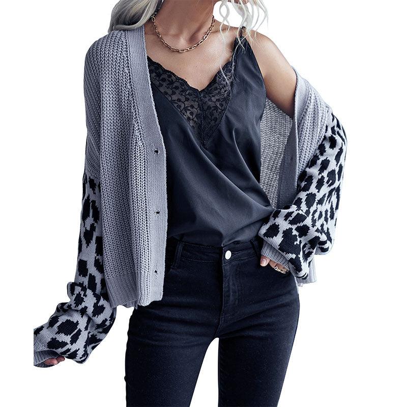Autumn And Winter New Fashion Women's Clothing Long Sleeve Leopard-print Sweater Coat For Women - Trendha