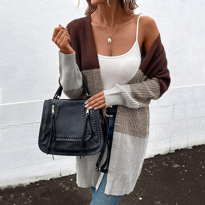 Autumn And Winter New Fashion Women's Wear Casual Multicolor Cardigan Mid-length Sweater - Trendha