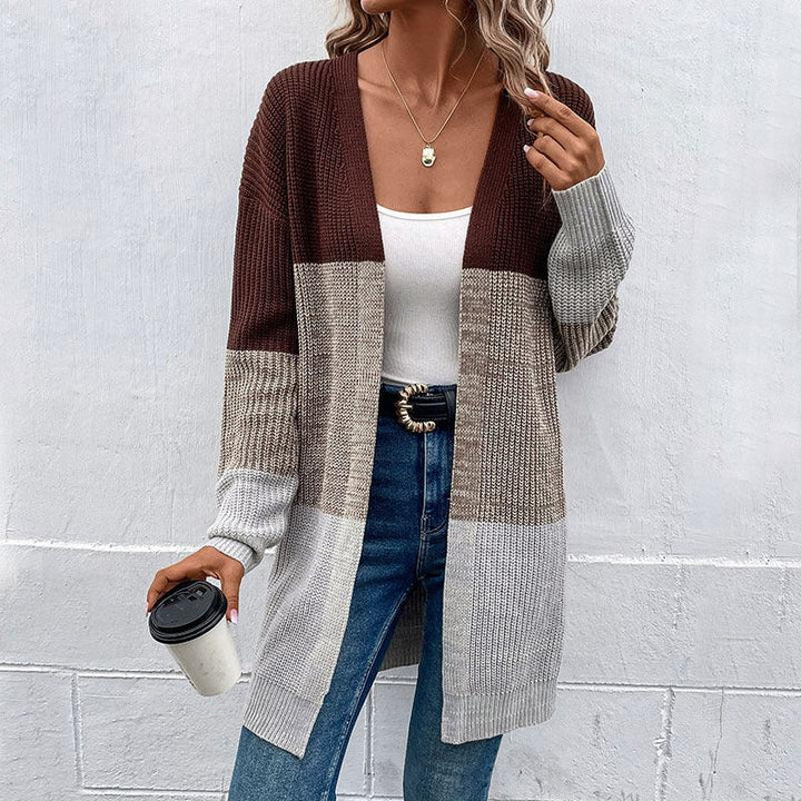 Autumn And Winter New Fashion Women's Wear Casual Multicolor Cardigan Mid-length Sweater - Trendha