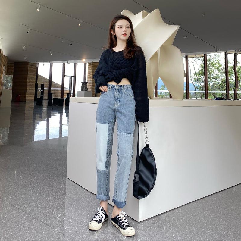 Autumn Clothes Loose Straight Harlan Radish High-waisted Pants - Trendha