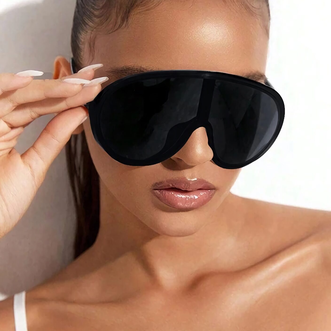 Oversized Shield Sunglasses – Trendha