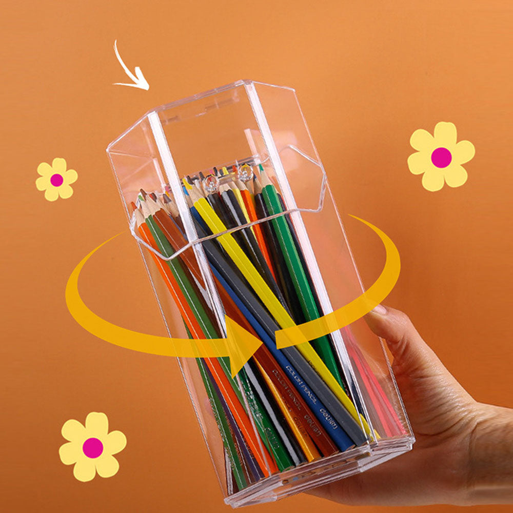 Clear Acrylic Pen and Makeup Brush Holder