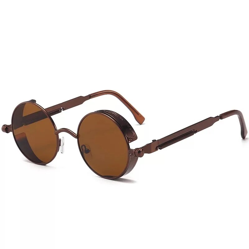 Luxury Steampunk Round Sunglasses for Men and Women