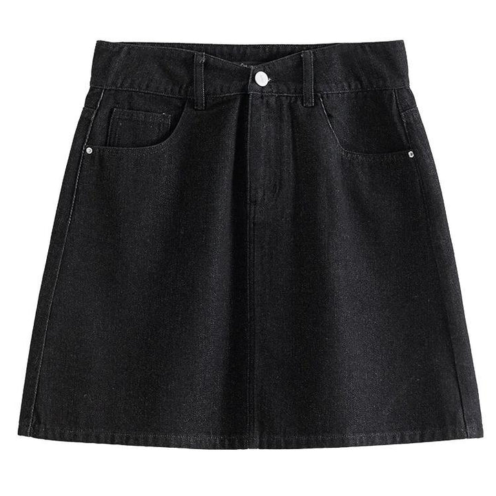 Chic High Waist Denim Skirt
