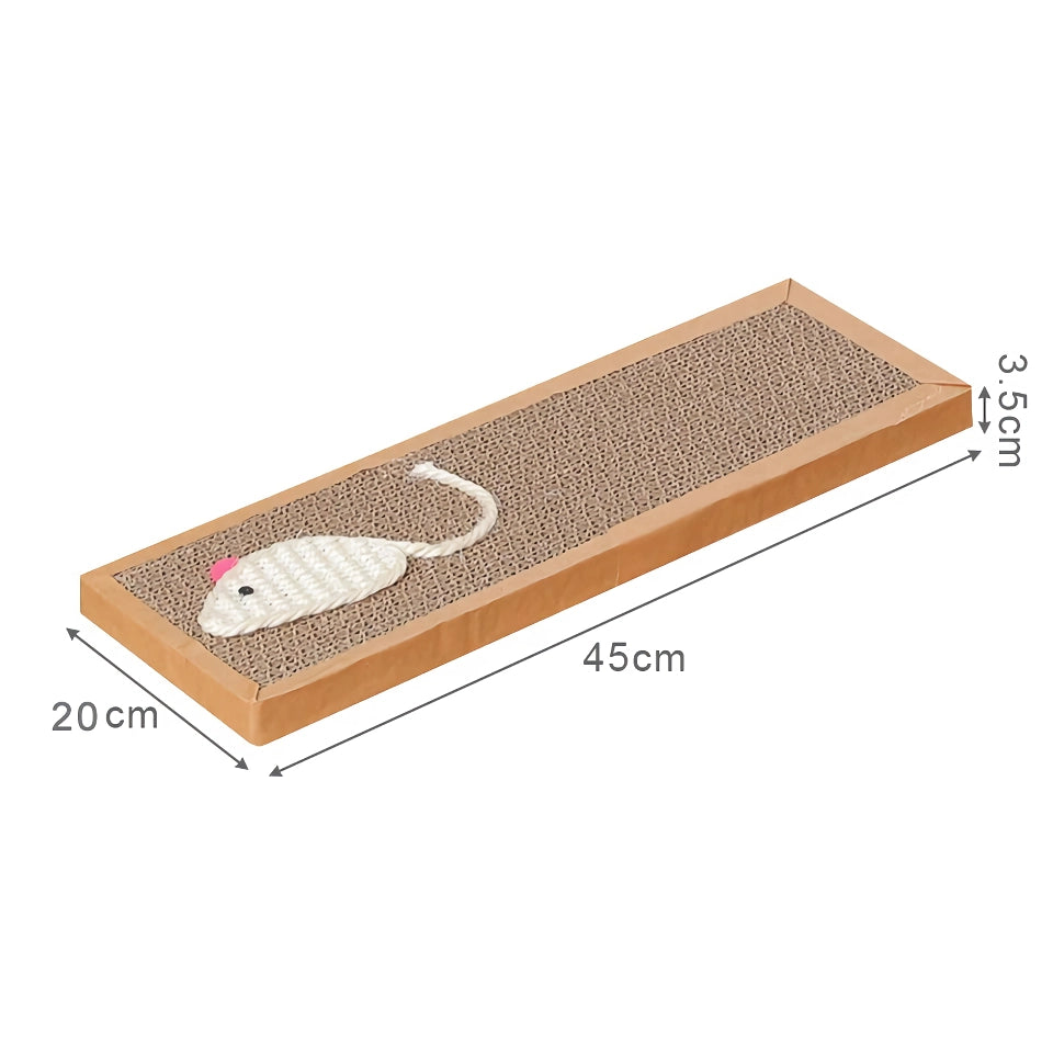 Sisal Mice Cat Scratcher – Durable Corrugated Cardboard Pad for Cats