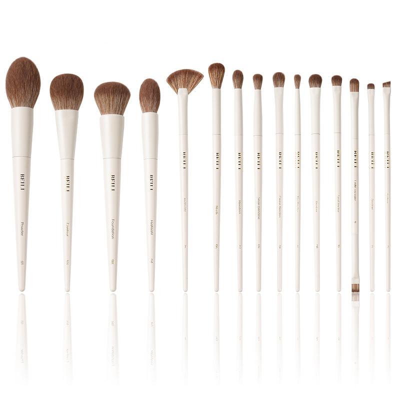 Professional Beige 15pcs Makeup Brush Set