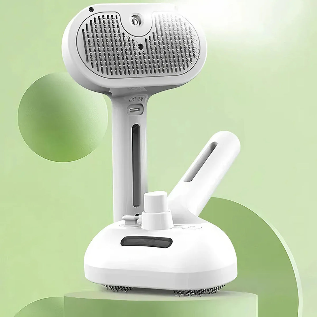 Pet Mist Brush with Spray and Hair-Release Button