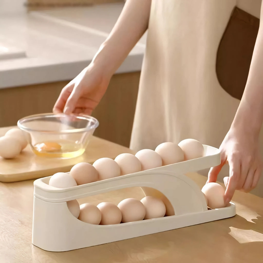 Automatic Scrolling Egg Rack Holder