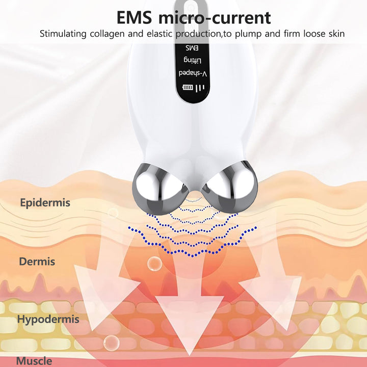 EMS Facial Microcurrent Roller – Face Lifting & Double Chin Remover