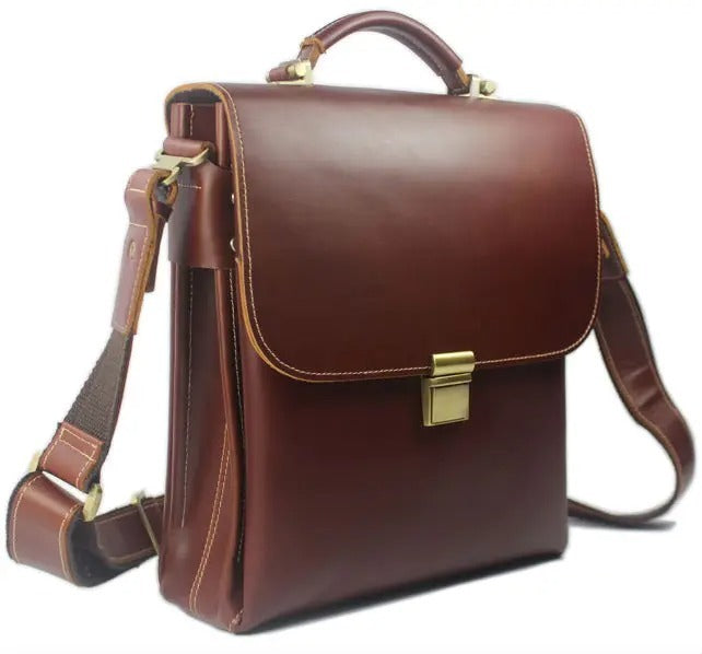 Imported First Layer Cowhide Men's High Quality Briefcase Shoulder Messenger Bag