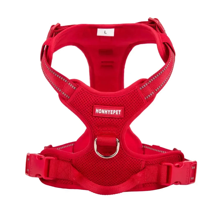 Reflective Nylon Pet Harness - Comfortable, Breathable, Explosion-Proof Outdoor Dog Harness for All Breeds