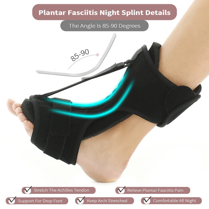 Adjustable Night Splint for Plantar Fasciitis Relief