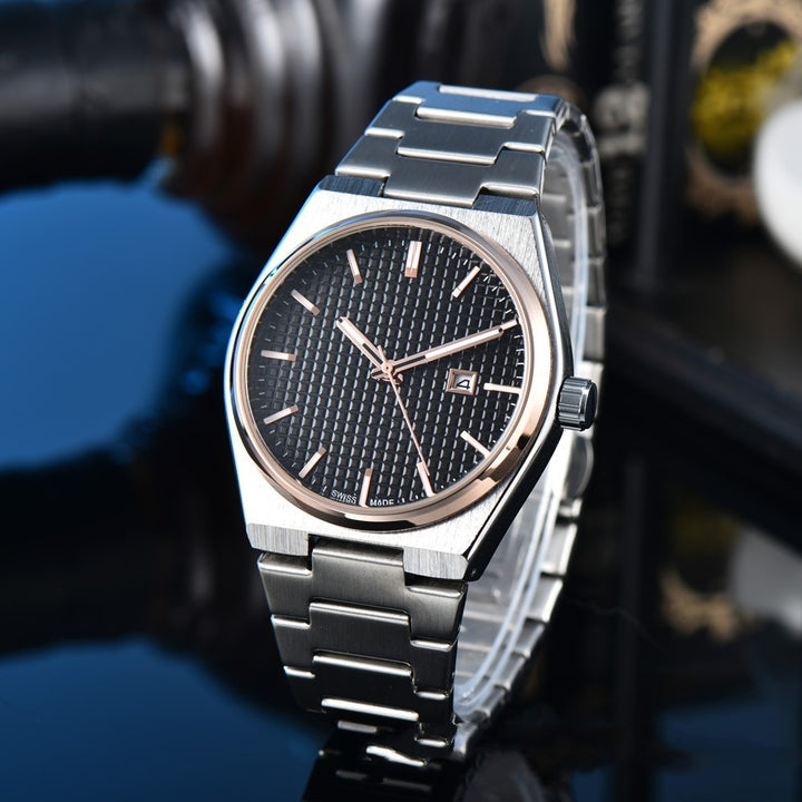 Business Casual Steel Belt Quartz Watch Men