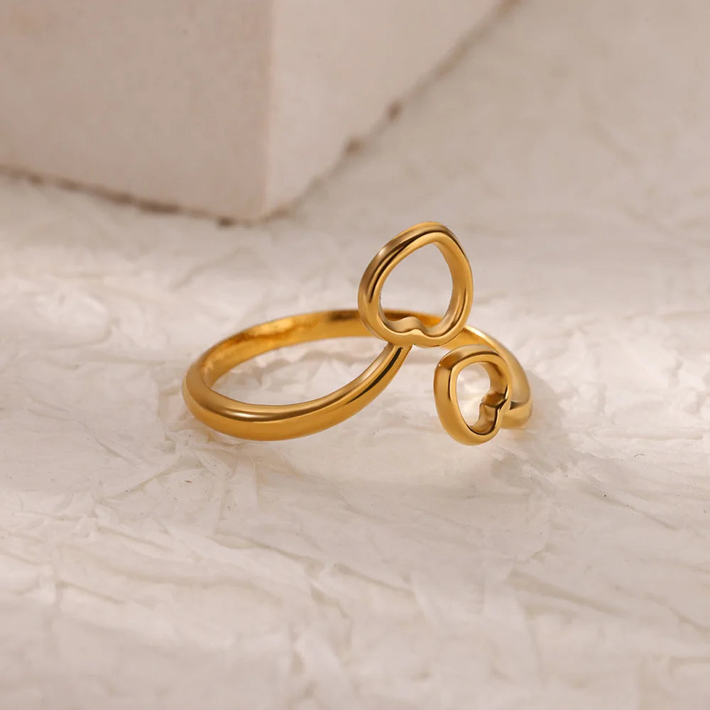 Gold Wave Ring for Women