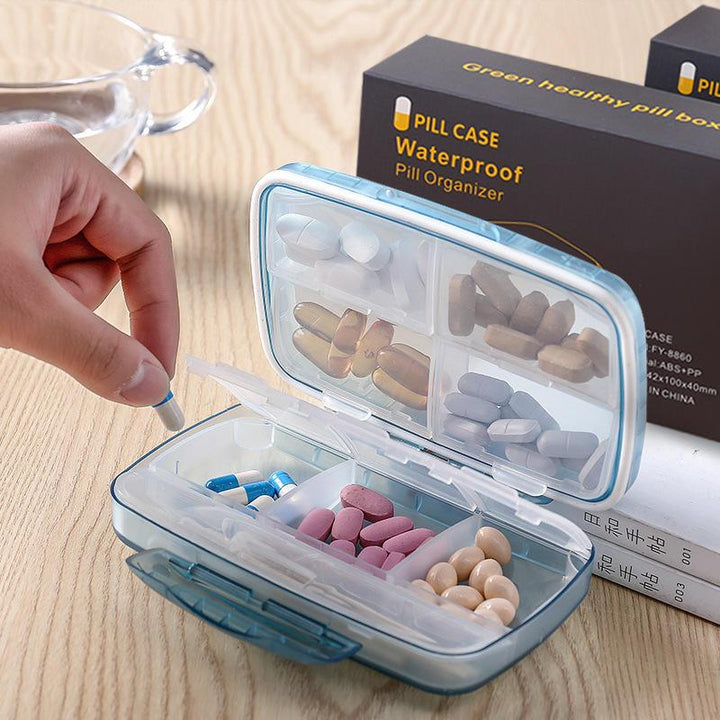 8 Compartments Large Capacity Sealed Waterproof Medicine Box