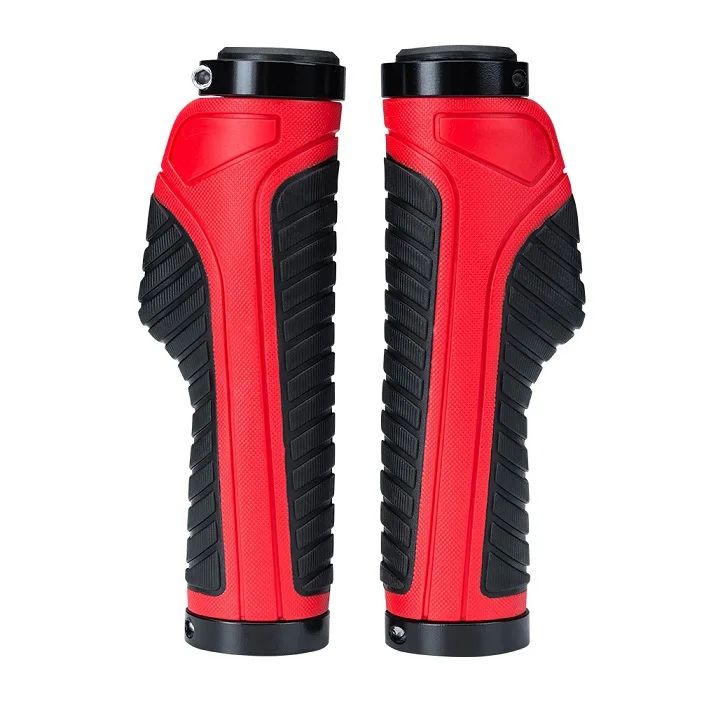 Shock-Absorbing Double Lock Bicycle Grips for MTB and Road Bikes