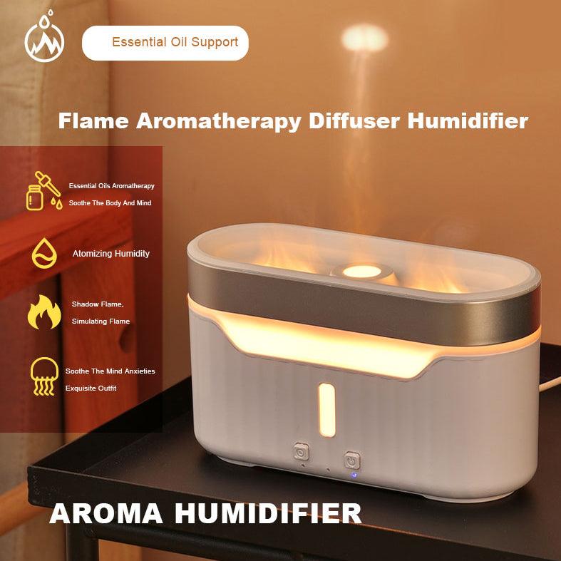 New Jellyfish Flame Humidifier Simulation Flame Aromatherapy Humidifier Jellyfish Fog Circle Atmosphere Lamp Humidifier - Trendha