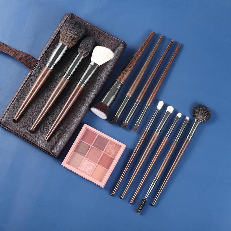 12PCS Premium Natural Makeup Brush Set