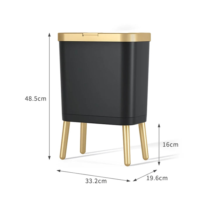 Golden Luxury High-Foot Trash Can