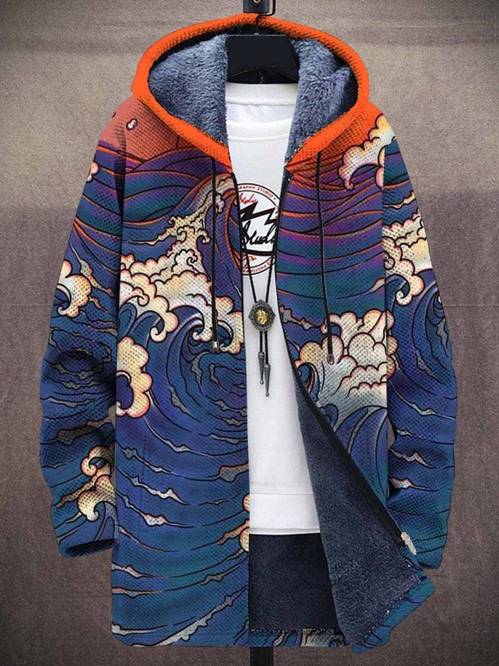 Men's Digital Printed Stand Collar Jacket