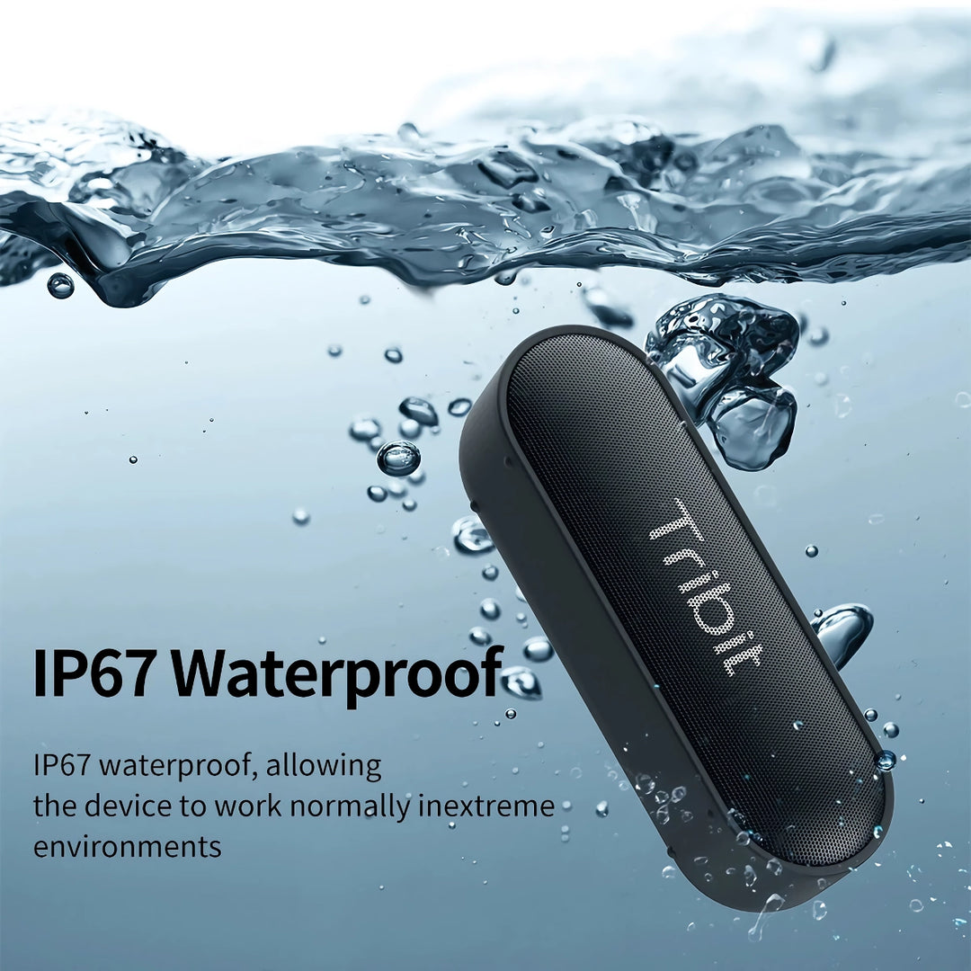 Portable Bluetooth Speaker with IPX7 Waterproofing and 24-Hour Playtime