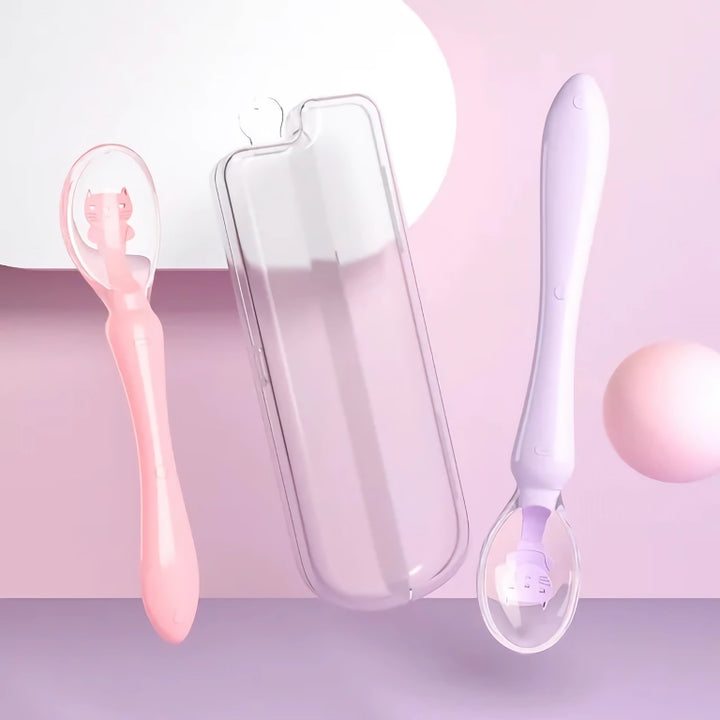 Safe and Soft Silicone Baby Feeding Spoons