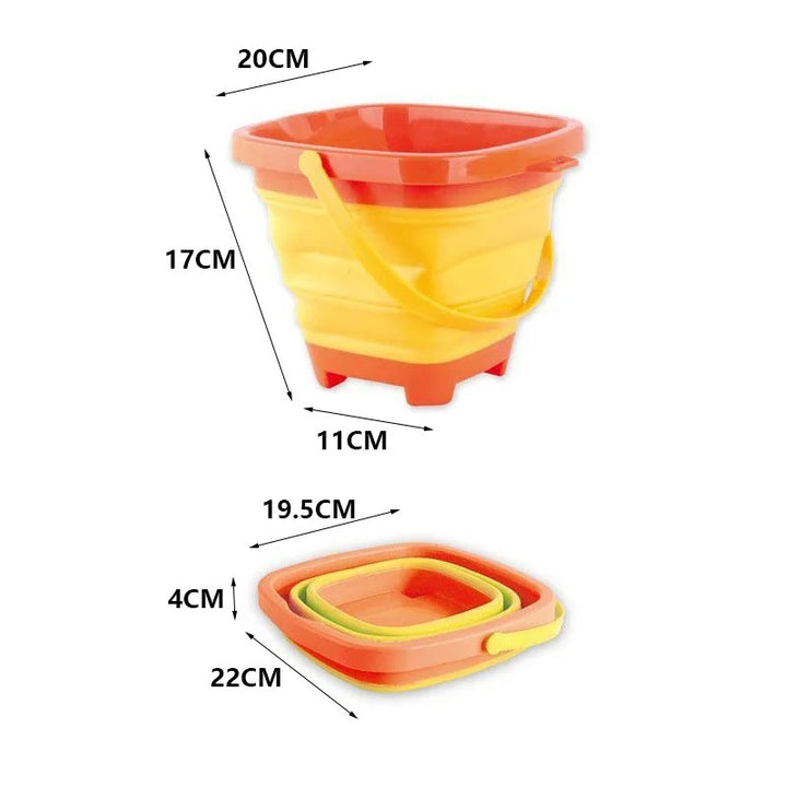 Portable Collapsible Silicone Beach Bucket for Kids