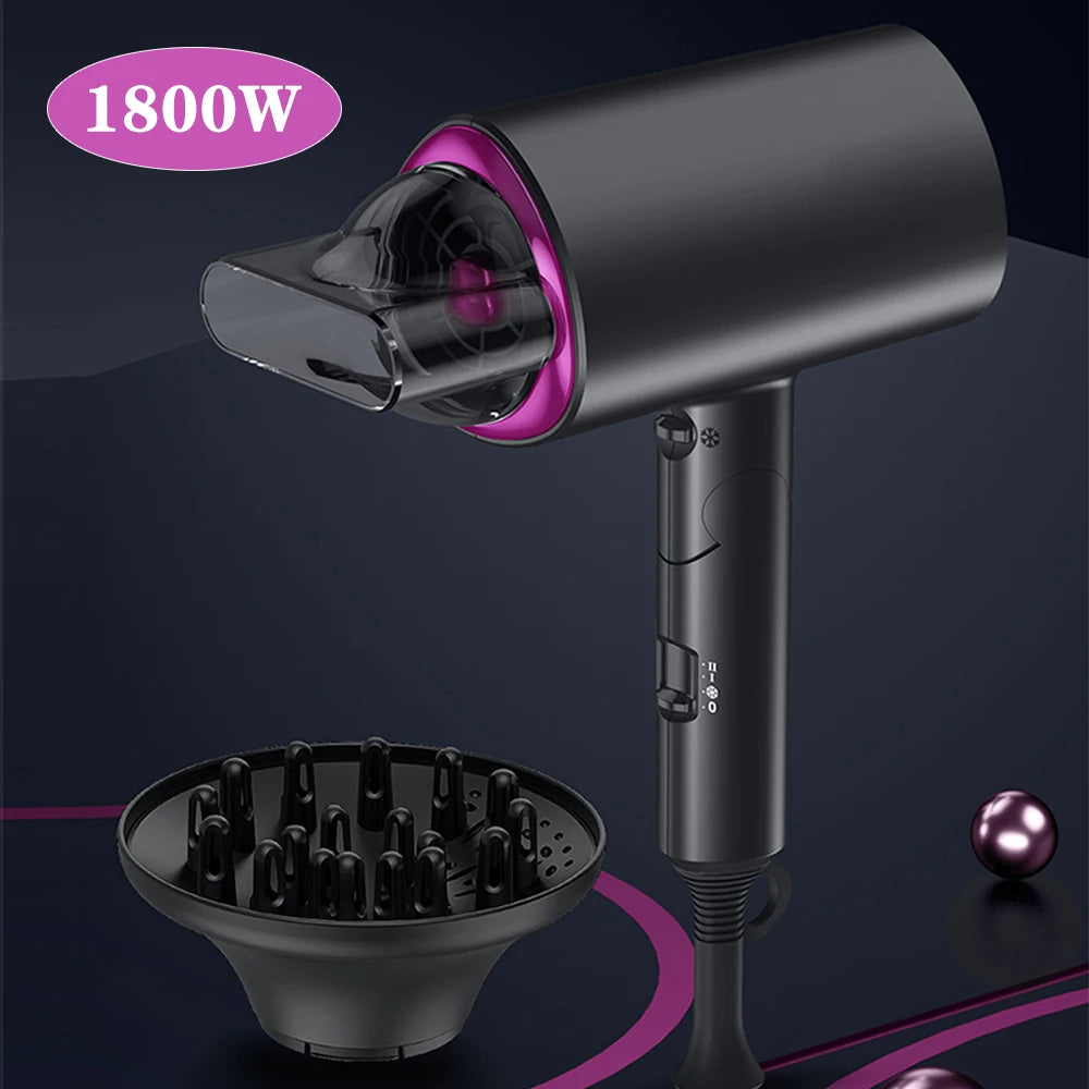 Professional Foldable Hair Dryer with Hot & Cool Settings for Salon-Quality Hair