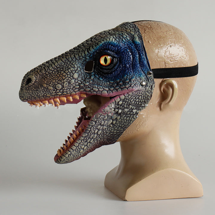 Dinosaur Moving Mouth Latex Mask Headgear Halloween Party Cos Props