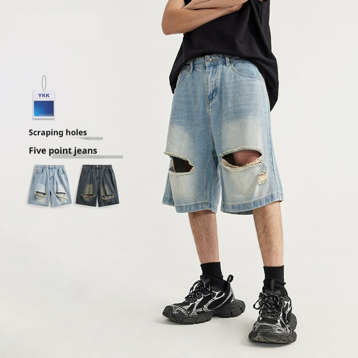 Men's Clothing Loose Street Retro Style Personality Shorts