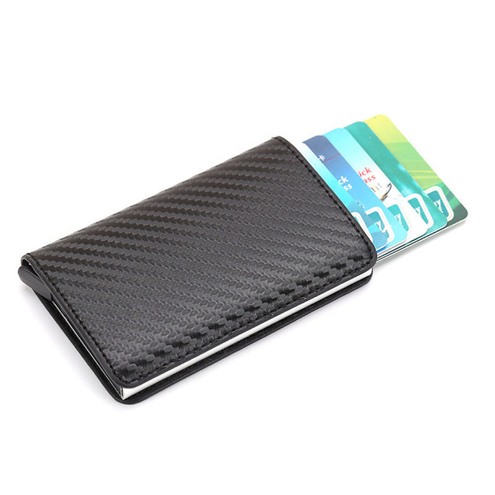 Automatic Eject Card Box Metal Aluminum Alloy Anti-theft Swipe Wallet Card Box Card For Men And Women