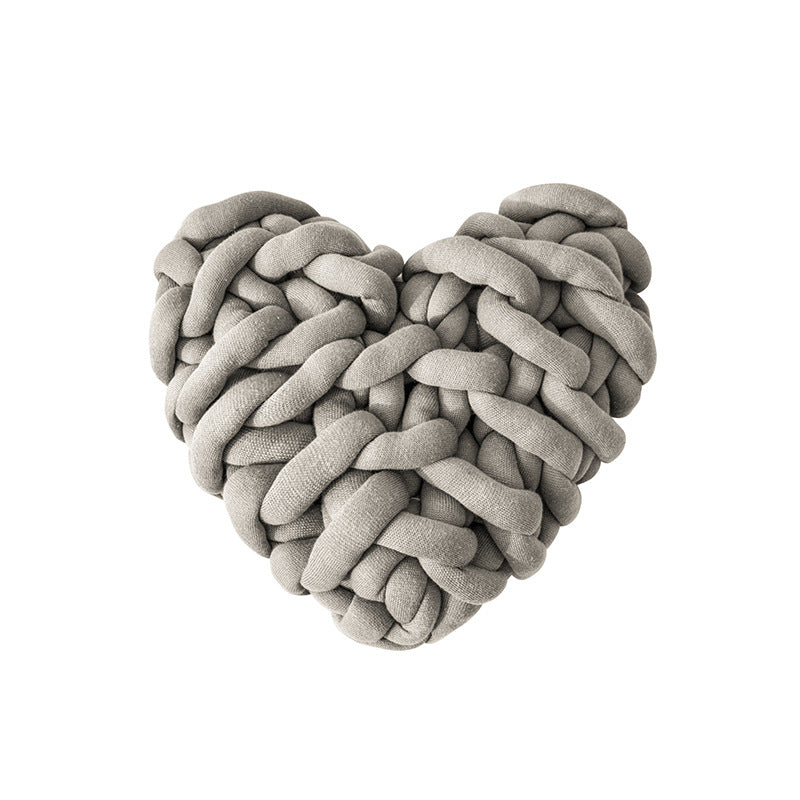 Heart-Shaped Decorative Knot Cushion